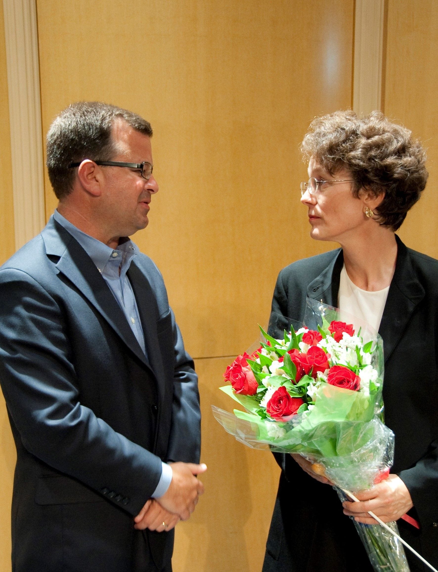 Mr. Richard Burke, former CEO of Veolia WM and Roberta Carpenter, OCO Music Director after the OCO Debut Concert