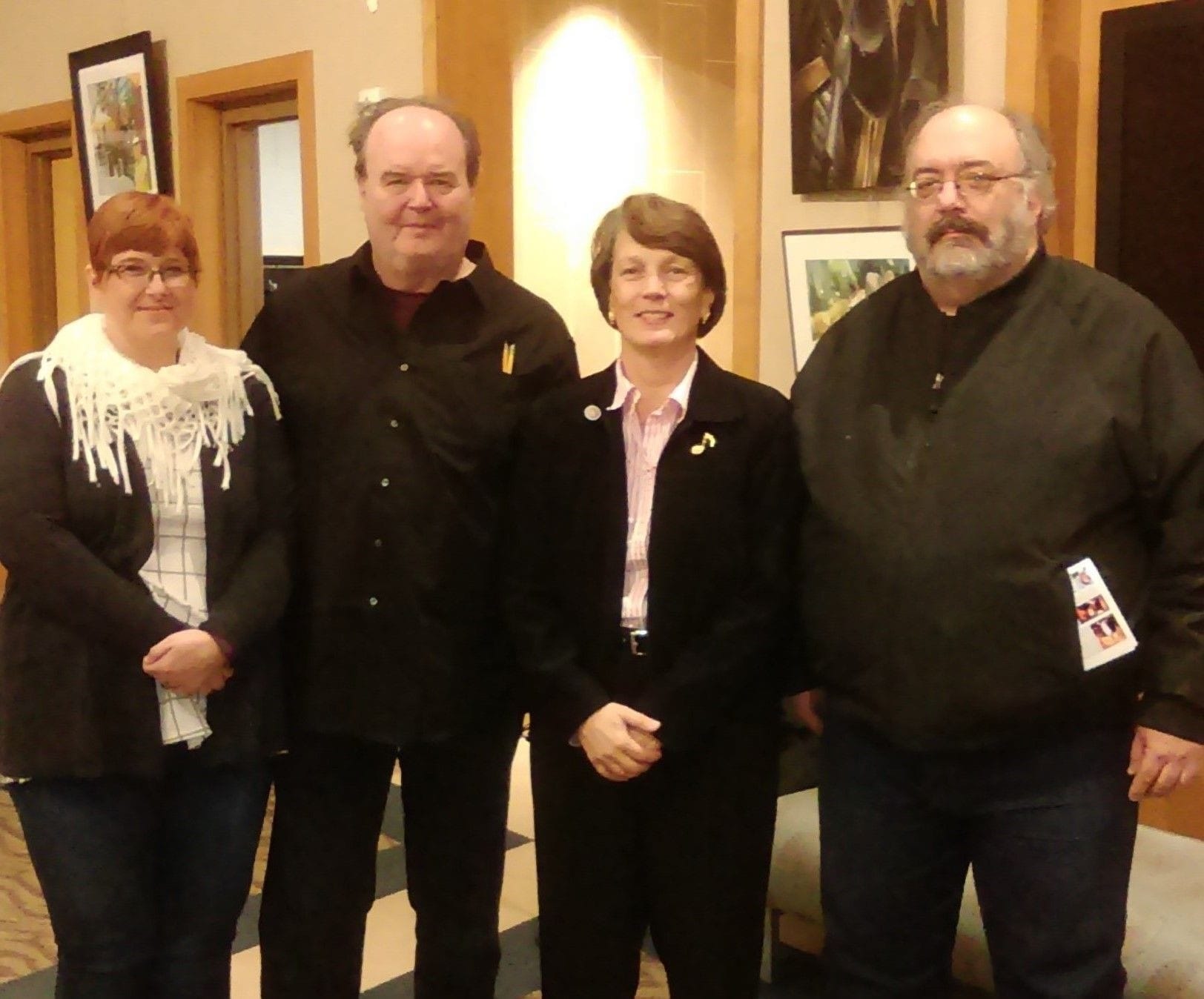 Photo Credit: Max Anisimov Denise and Sigmund Snopek (Composer), Roberta Carpenter (OCO Music Director) and David Bohn (Composer) at the Oconomowoc Arts Center