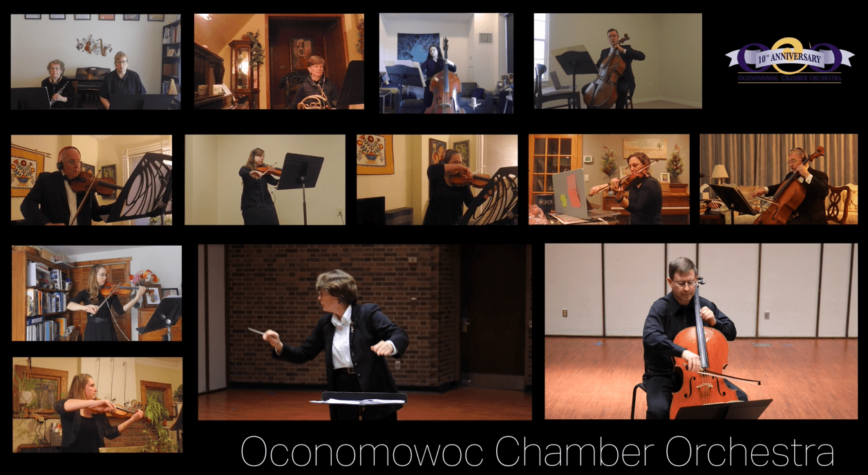 Oconomowoc Chamber Orchestra 2021 Digital Performance. Benjamin Whitcomb, Cello Soloist, Roberta Carpenter, Conductor